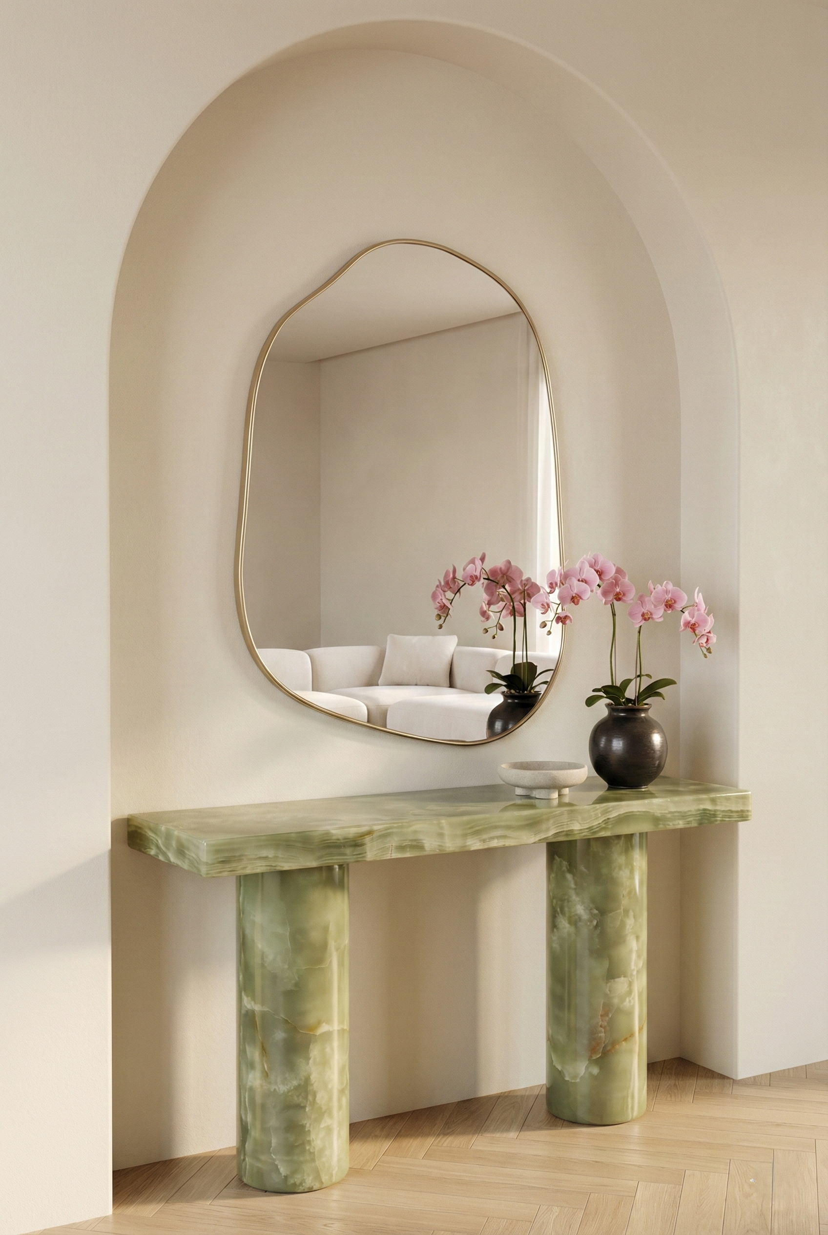 The Brook Mirror – Champagne Gold