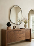 Brook Asymmetrical Wall Mirror – Matte Black