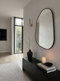 Brook Asymmetrical Wall Mirror – Matte Black