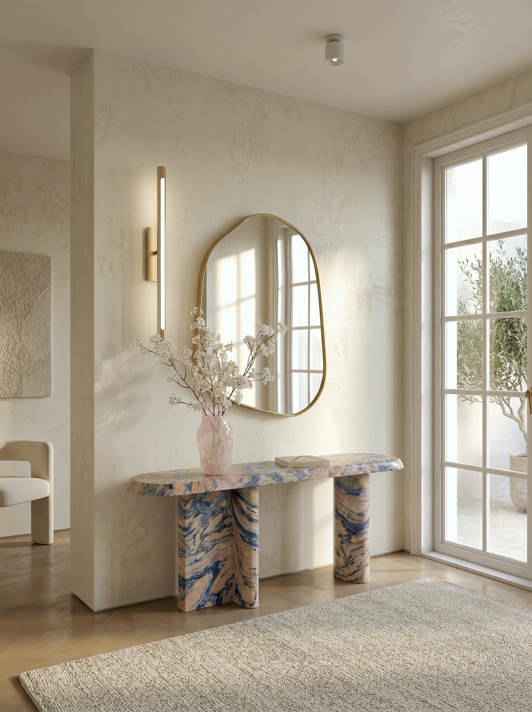 MUNLER — The Brook Mirror in a modern living space